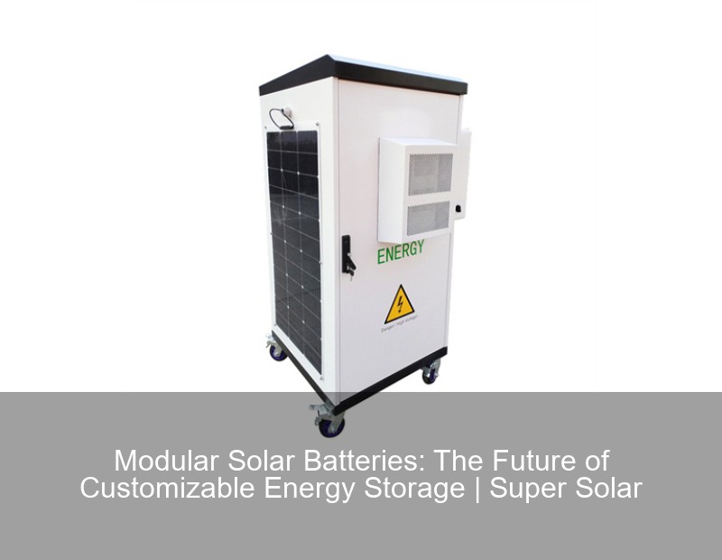 Modular Solar Batteries: The Future of Customizable Energy Storage ...