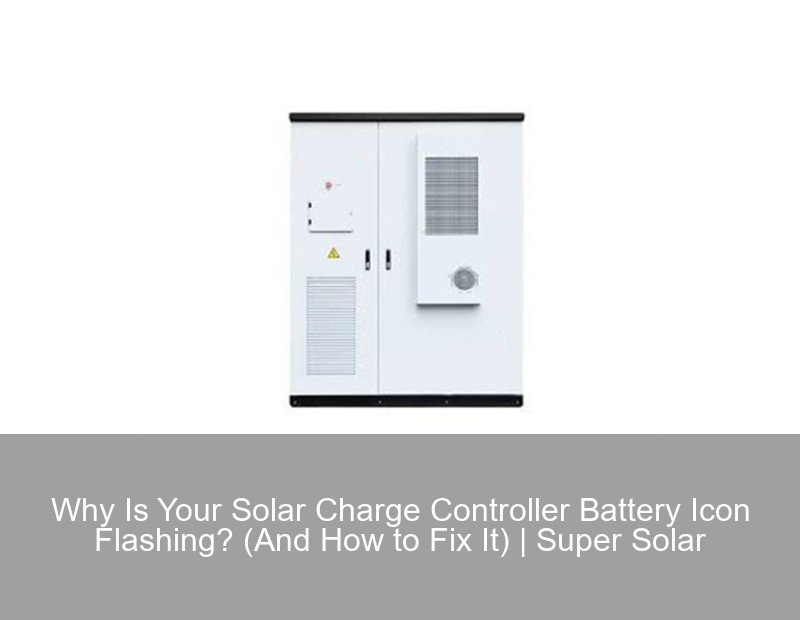 Why Is Your Solar Charge Controller Battery Icon Flashing? (And How to ...